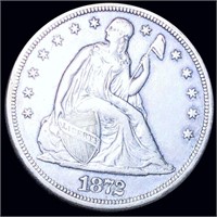 1872-S Seated Liberty Dollar AU+