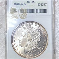 1898-O Morgan Silver Dollar ANACS - MS65