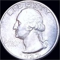 1932-D Washington Silver Quarter NEARLY UNC