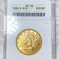 1888-S $10 Gold Eagle ANACS - AU58