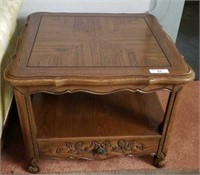 PECAN WOOD END TABLE