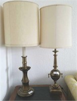 2 MODERN BRASS LAMPS