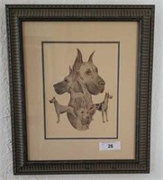 FRAMED PRINT OF DALMATIONS