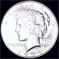 1934-D Silver Peace Dollar CLOSELY UNCIRCULATED