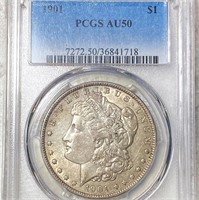 1901 Morgan Sliver Dollar PCGS - AU50