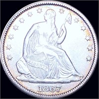 1867 Seated Half Dollar UNCIRCULATED