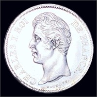 1827 French Silver 5 Francs UNCIRCULATED