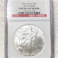 2006 Silver Eagle NGC - GEM UNCIRCULATED