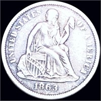 1863-S Seated Liberty Dime XF