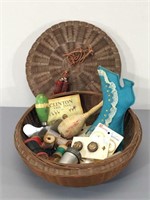 Old Sewing Basket w/Contents