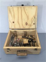 Mortise Bits, Hole Bores, Drill Bits in Wood Box