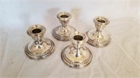 (4) Sterling candle sticks