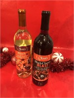 Olney Peach and Black Cherry Friit wines.