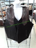Genuine Lambskin Leather Brown XL Vest
