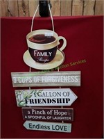13.5" X 27" Family Recipe Wooden Sign