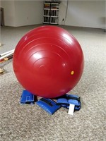 exercise ball and weights