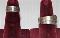 2 Antique Sterling Rings w Chicago World's Fairs