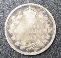 1913 5C SILVER CANADA