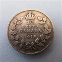 1918 10c SILVER CANADA