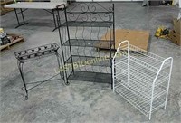 Metal shelving unit, plant stand, shoe rack
