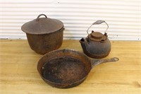 Assorted cast iron items