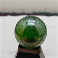 VINTAGE MARBLE GREEN GLASS