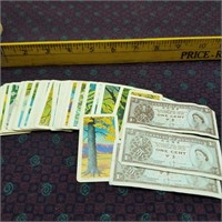 Hong Kong 1 cent Bills and Playing Cards