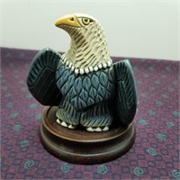 Vintage Ceramic Eagle Figurine Bird 3" 1/2