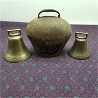 Vintage Cast Iron Bells Set of 3
