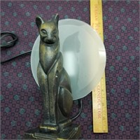 CAST-IRON PANTHER TABLE LAMP 8"  New
