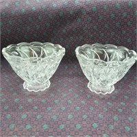 GLASS CANDLE HOLDERS, 4"