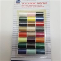 SEWING THREADS LOT, HOME MASTER, 24 PC, NEW