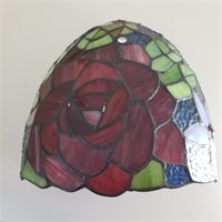 STAINED GLASS WALL LAMP SHADE, 7" x 7"