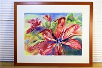Beautiful signed & framed water color painting