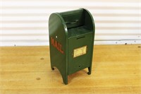 Vintage green mailbox bank (metal)