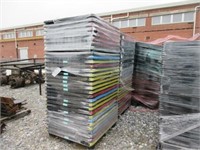 (4) Stacks of Plastic Pallets