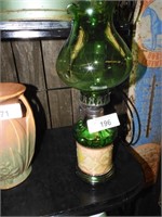 COOL GREEN GLASS OIL LAMP