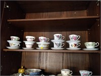 lot of cups and saucers , Queen Anne , royal