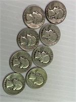 8-1940's Silver Quarters