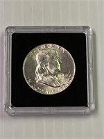 1957 Franklin Silver Half Dollar AU