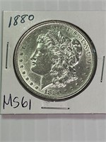 1880 Morgan Silver Dollar MS61