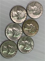 6-1964 P&D Silver Quarters