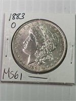 1883 O Morgan Silver Dollar MS61