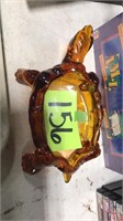 Glass orange turtle