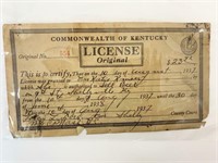 1937 KY liquor license