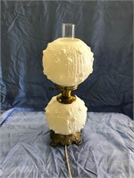 White Fenton Lamp