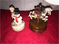2 Christmas music boxes
