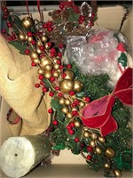 Box of Christmas Items Decorations