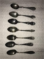 7 sugar spoons several are sterling