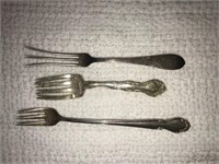 3 Sterling Silver Pickle Fork